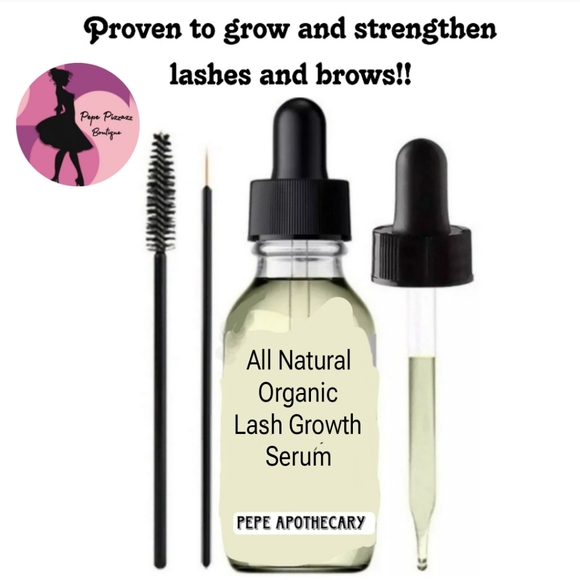 ORGANIC LASH AND BROW SERUM. ORGANIC CASTOR OIL & Vit E GROW LASHES BROWS - Picture 1 of 3